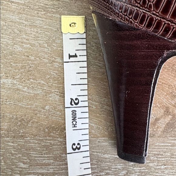 NWOT Elegant Cole Haan Brown Open Toe Pumps 7 - Picture 5 of 10